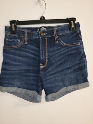 Hollister Junior Girls Denim High Rise Mid Shorts Size