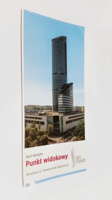 Sky Tower Viewpoint (Wrocław, Poland) - used admission ticket