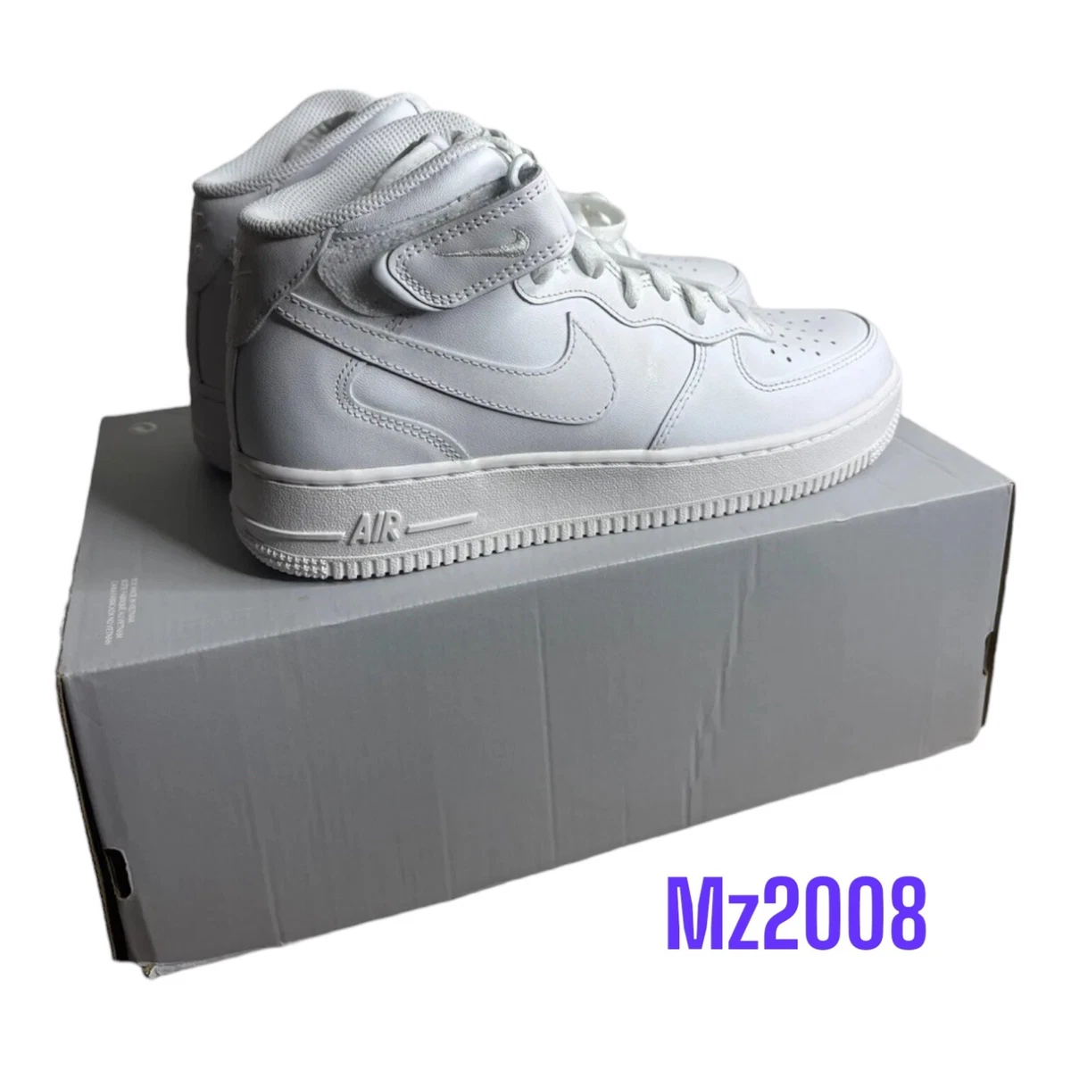 Nike Air Force 1 Mid 07 Triple White Sneaker mens 10.5 Cw2289
