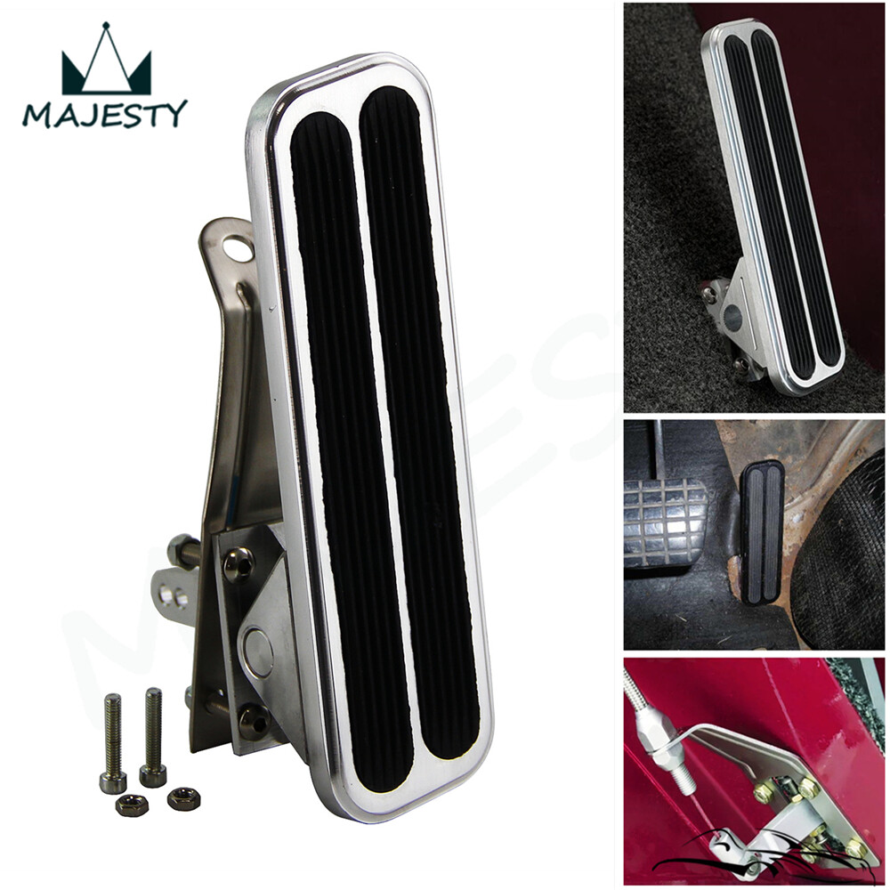 Polished Aluminum Pedal Polished Aluminum Floor Mount Gas Pedal For Chevy, Ford, Mopar - Billet Style Floor Mount Pedal - Foto 13