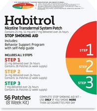Habitrol Nicotine Transdermal System Patch  Stop Smoking Aid, 56 patches