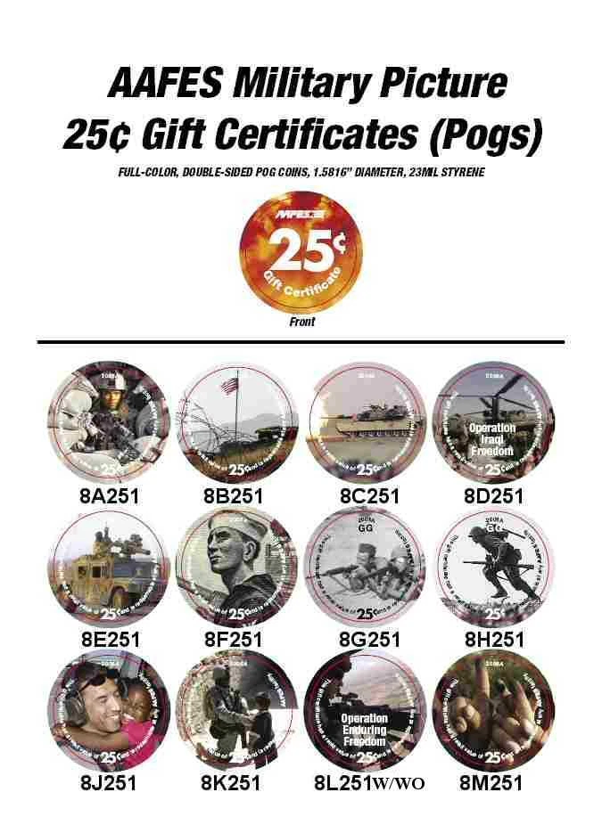 8 th Print Set 25 Cent AAFES Pogs 2006A printing About Uncir. - Image 2 of 3
