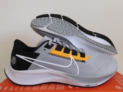 NIKE AIR ZOOM PEGASUS 38 ''PITTSBURGH STEELERS '' WOLF GREY SZ 12 [DJ0852-001]