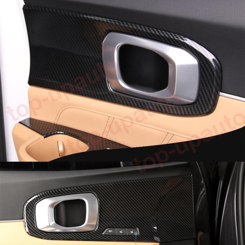 For Kia Sorento 20212023 ABS carbon Interior Door Handle Panel Cover