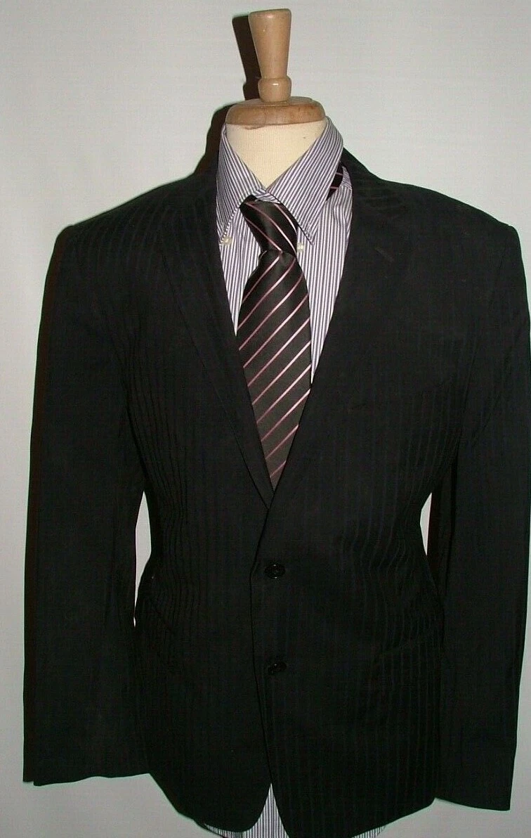 Versace Collection Black Striped Suits & Blazers for Men for sale
