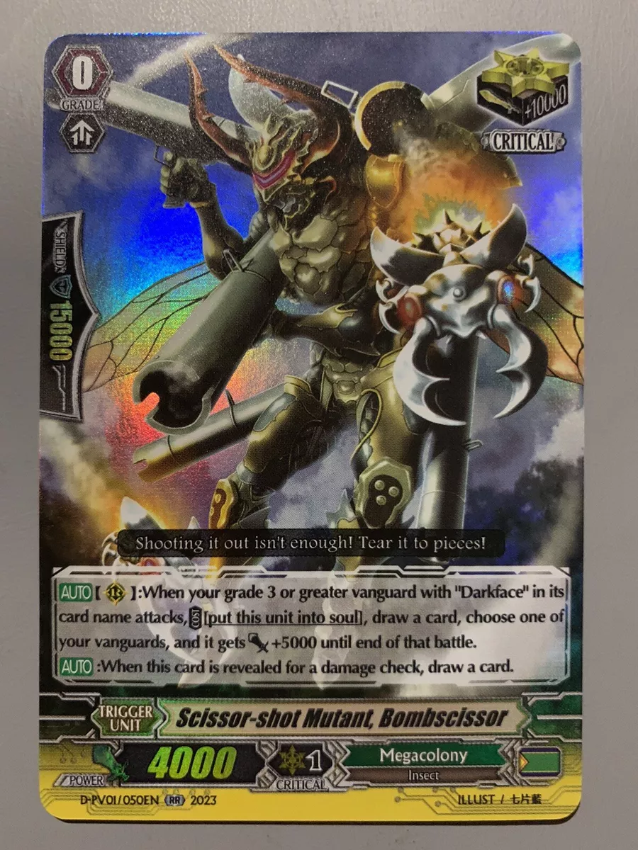 CARDFIGHT VANGUARD SCISSOR-SHOT MUTANT BOMBSCISSOR (MEGACOLONY) D-PV01/050EN RR