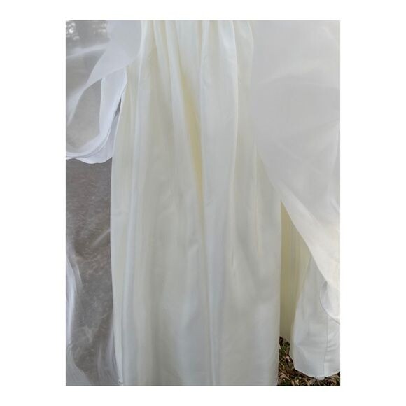 90s Kids Love Formal Dress Sweetheart Illusion Neckline Wedding Crinoline image 5