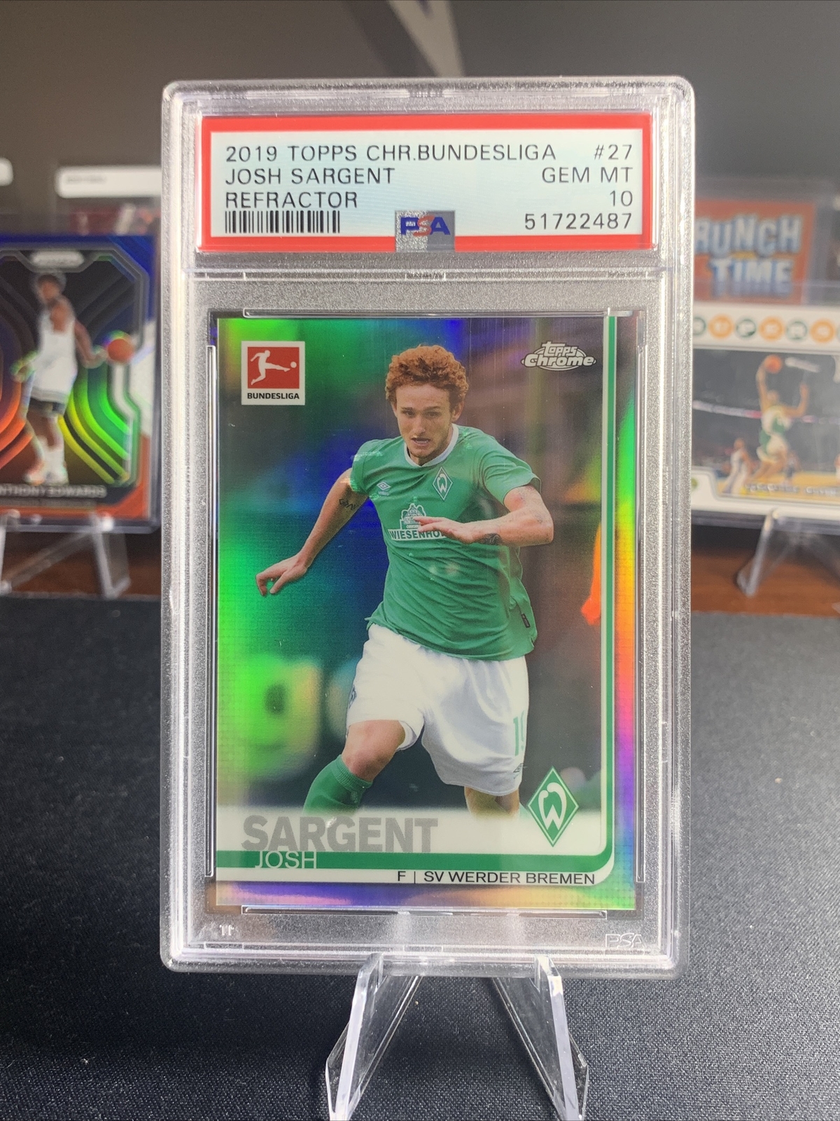 2019 Topps Chrome Bundesliga Josh Sargent Refractor SV Werder Bremen #27 PSA 10