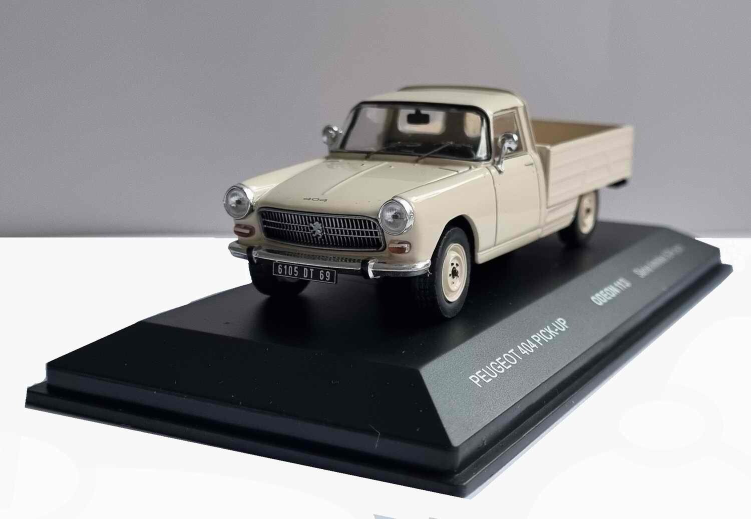 Peugeot 404 Pick-Up 1973 Métal | Miniature Voiture de Collection 1/43 Crème