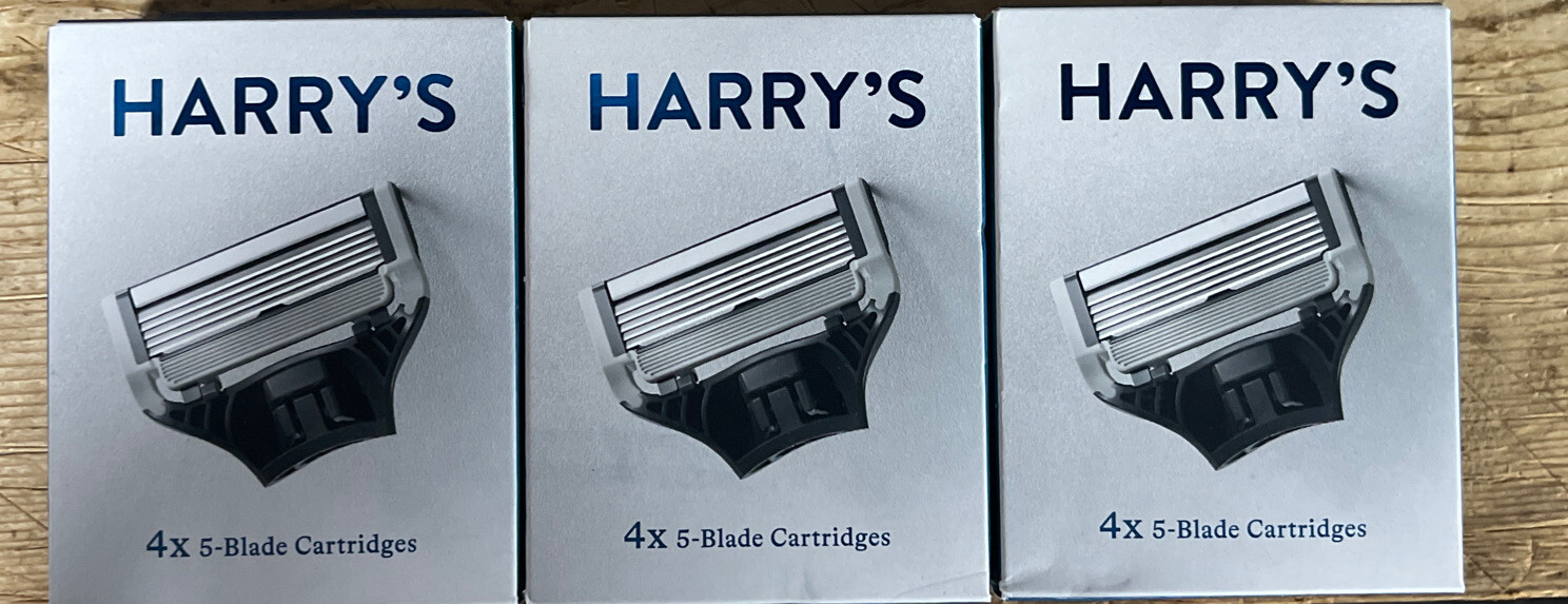 3 New & Genuine! Harry's Men's Razor Blades 4 Count 5 Blade Cartridges Refills 854242006081 eBay