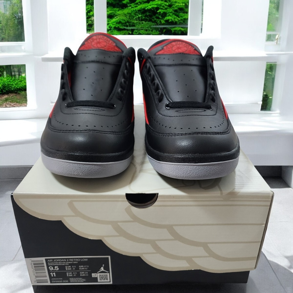 シューズ(男性用) Air Jordan 2 Retro Low \"Black Satin\"29 Buy Air Jordan 2 Retro Low Men's Shoes - Black/Fir/Cement