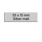 Namensschild, Briefkastenschild,Türschild - mit Gravur - 55 x 15mm - Silber matt