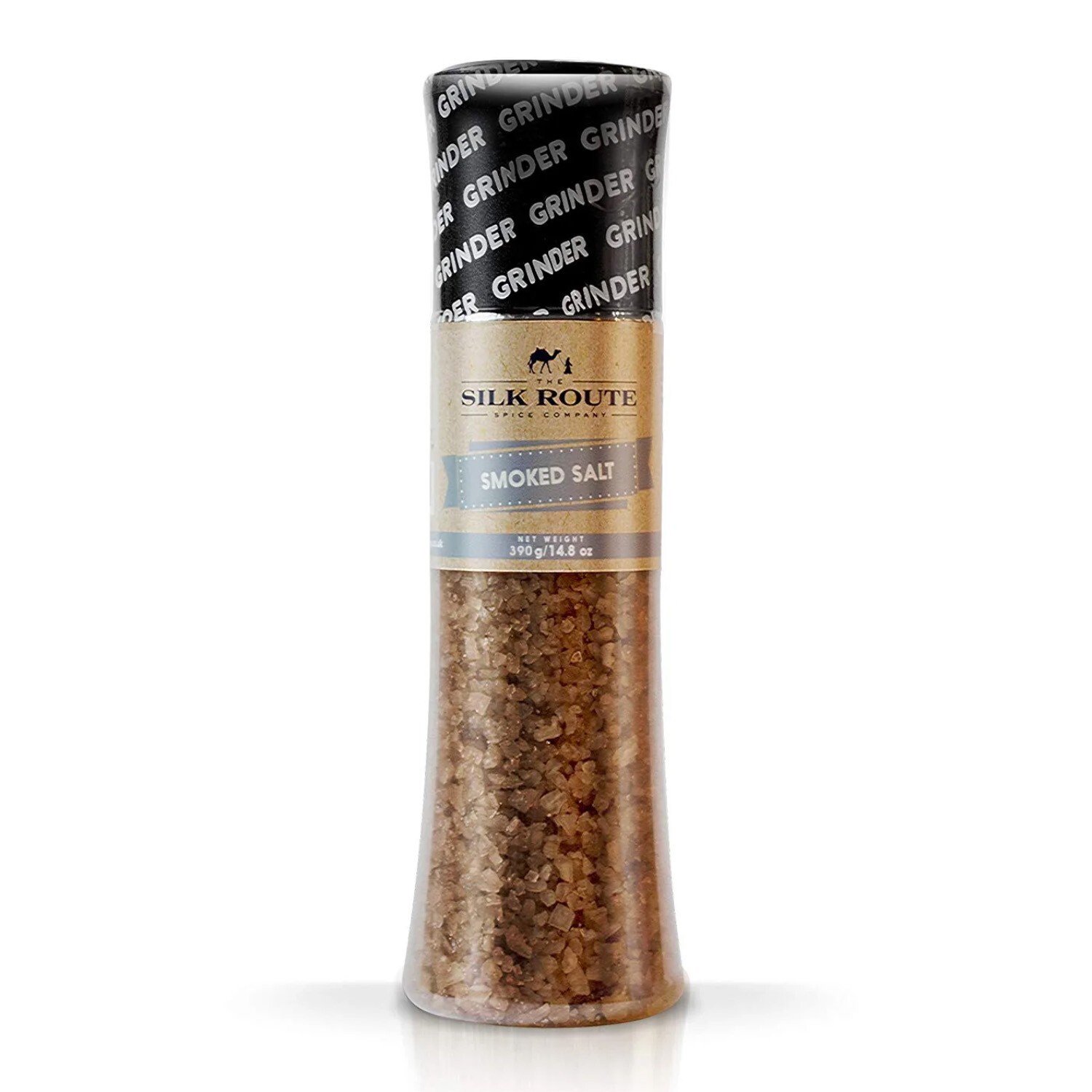 Smoked Salt Giant Grinder - 390g Whole Salt Crystals by Silk Route Spice Company