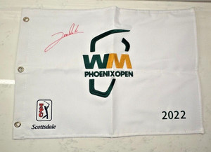 Jon Rahm PSA Autographed 2022 Waste Management Open Golf Flag DNA LOA