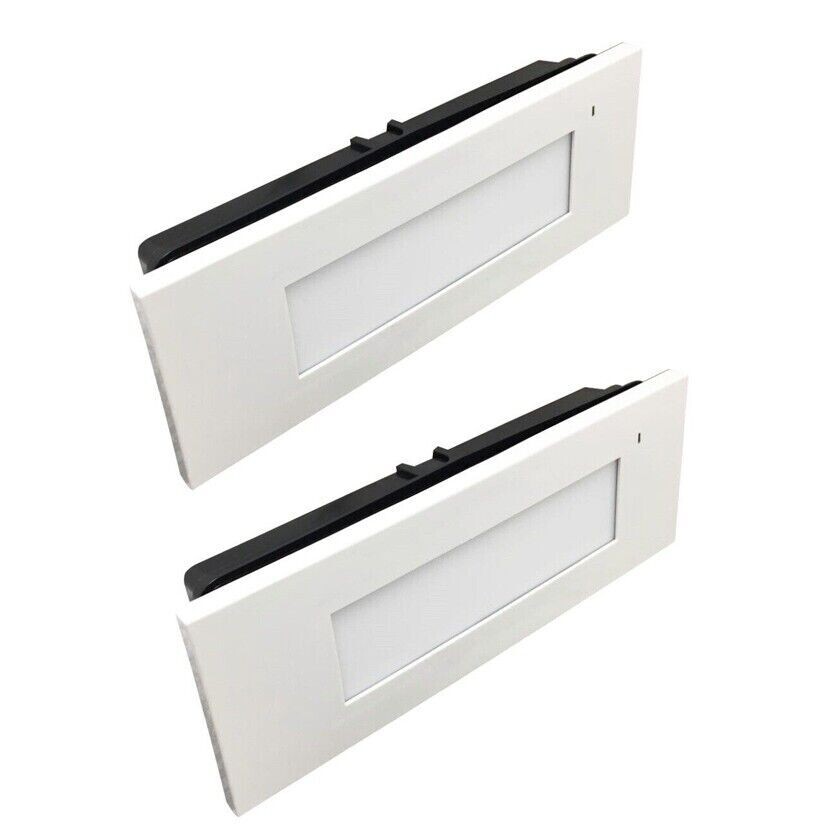 Set 2 Lampade Emergenza LED 6W Bianche Incasso 503 40 LED