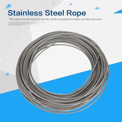 (Tbest67bn49d2xt-02)1Pc 20M 304 Edelstahl Kabel Draht Seil Harten Stahl Draht