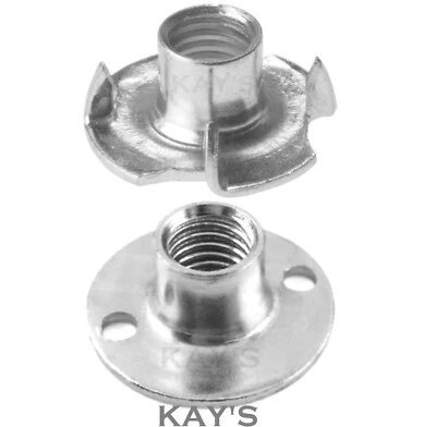 KAYFAST M10 T NUTS CLIMBING WALL FIXINGS PRONGED OR SCREW ON THREADED INSERT ZINC PLATED