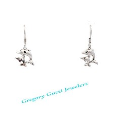 Sterling Silver Calf And Dolphin Earrings Small