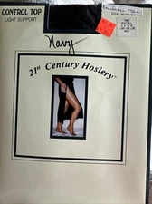 21st Century Hosiery Pantyhose Reinforced Toe  Control Top Navy Med/tall