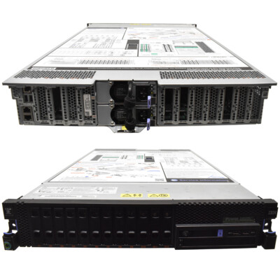IBM Power S822L 2x Power8 3.425 Ghz 10-Core CPU 512 GB RAM PC3 12x SFF 2,5 