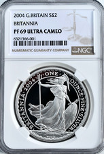 2004 Britannia Silver Proof £2 Two Pound NGC PF69 1oz .999  Royal Mint Britain