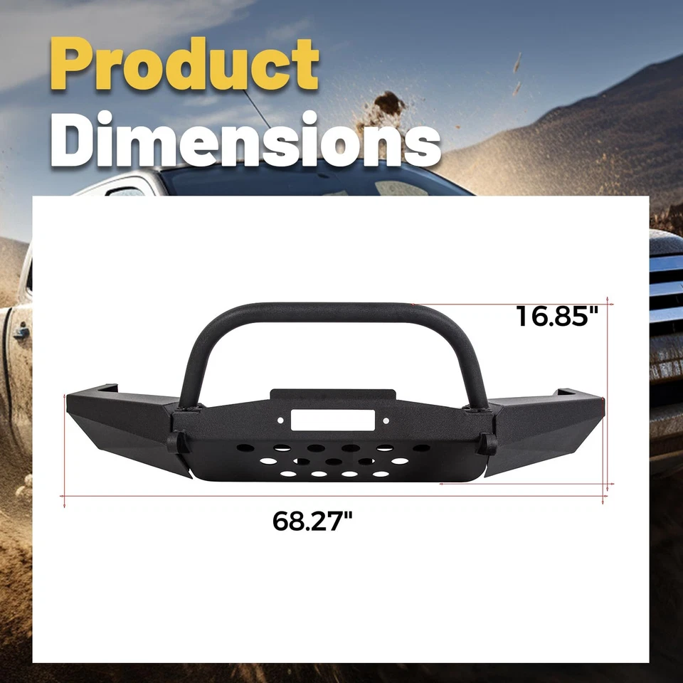 For 1998-2011 Ford Ranger Modular Front Winch Bumper with Bull Bar Foto 3 de 4