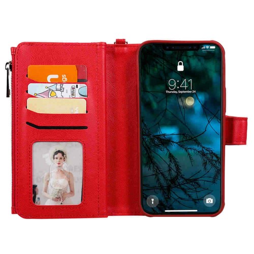 For iPhone 12 11 Pro Max SE 8 7 6s Magnetic Detachable Wallet Leather Case Cover - Picture 51 of 55