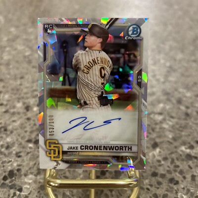 2021 Bowman Chrome Jake Cronenworth Atomic Rc Auto /100 Padres