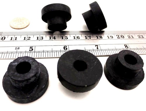 5/8" Hole Flange Rubber Bushing For Cable Wire Fit 5/8" Hole Has 5/16" Thru Hole - Picture 2 of 10