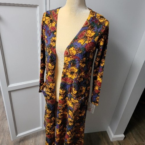 Sonnenblumen lange Linie Sarah Strickjacke Staubtuch einfach bequem LuLaRoe SMALL neu mit Etikett - Bild 10 von 11