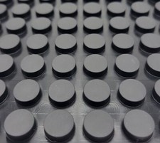 1/2" Wide Round Rubber Stick on Feet 3/16" Thick 3M Adhesive Backed Sheet of 64