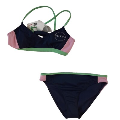 Roxy Girl's Teenie Ilacabo Active Athletic Set Multicolor Size 16 Two Piece New