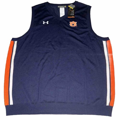 Auburn Tigers Football Wool Sweater Vest 3XL Under Armour NWT NCAA SEC - Afbeelding 1 van 5