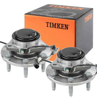 Pair TIMKEN Front Wheel Bearing Hub for 2014-2019 GMC Sierra 1500 Silverado 2WD