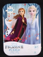 Disney Frozen II mini puzzle in collector tin 50 pcs New Sealed Elsa  Anna