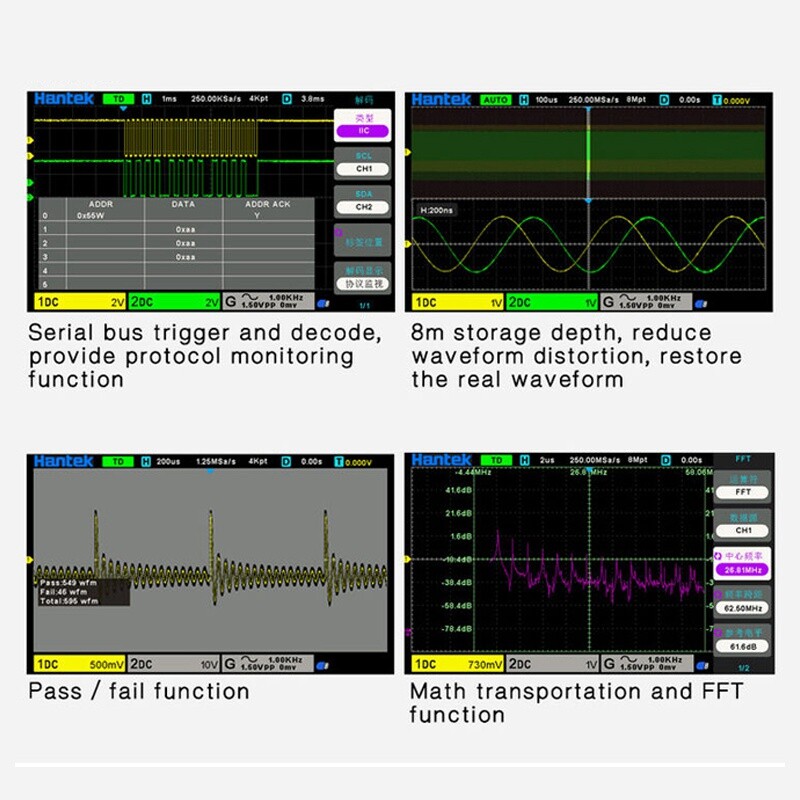 Hantek Oscilloscope DSO2C10 2D10 2 Channel Digital Storage 1Gsa/s