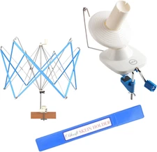 Olikraft Crochet Yarn Winder for Crocheting and Umbrella Swift (With Skein Holde