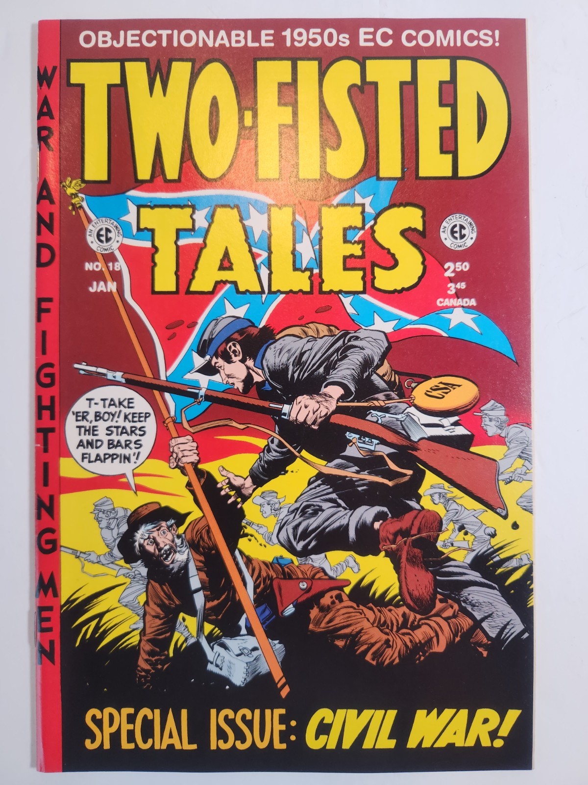 TWO-FISTED TALES #18 EC COMICS 1997 MILTARY CIVIL WAR FIGHTING MEN REPRINT FN/VF