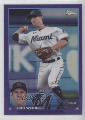 2023 Topps Chrome Update Purple Refractor 50/250 Joey Wendle #USC75 0v33