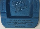 Ashtray GOOD LUCK Horseshoe Embossed Tin Advertising Salesman Sample VINTAGE 50s — photo 5