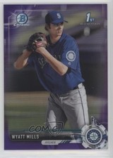2017 Bowman Draft Chrome Purple Refractor 189/250 Wyatt Mills #BDC-14 s3g
