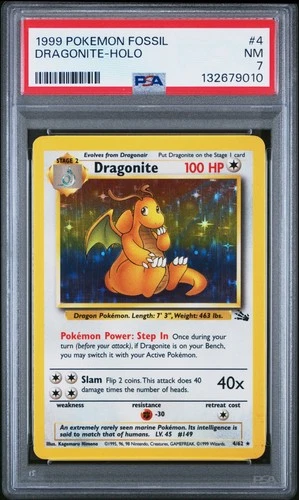 Dragonite 4/62 Fossil Holo