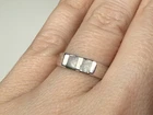 VTG 925 Sterling Silver Ring MOP Inlay Size 5.25 Southwestern Modernist