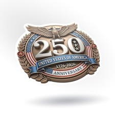 250th Anniversary USA Sticker 1776  2026 United States of America Eagle Seal D...