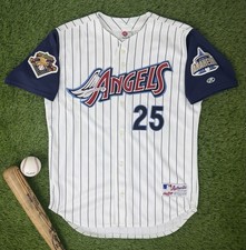 Anaheim Angels Troy Glaus Vintage 2001 Authentic Baseball Jersey Disney LA 44/L