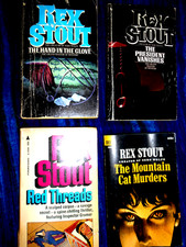 REX STOUT P/B LOT(4)  MOUNTAIN CAT + RED THREADS + HAND IN GLOVE +1  1964-1983