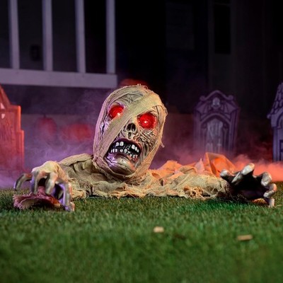  Halloween Zombie Groundbreaker Outdoor Decoration, Zombie Groundbreaker with Li
