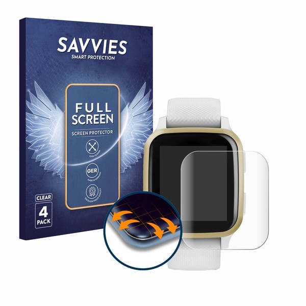 4X Displayschutz Full-Screen FüR Garmin Venu Sq-image