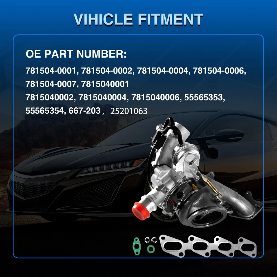 Turbocompresor para Chevy Cruze 11-15 Sonic 12-20 Trax y Buick Encore 1,4 L Foto 3 de 4