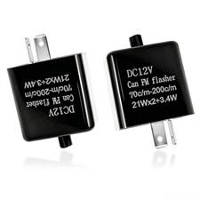 2PCS 12V 2 Pin Adjustable LED Flasher Relay, Electronic Turn Signal Blinker